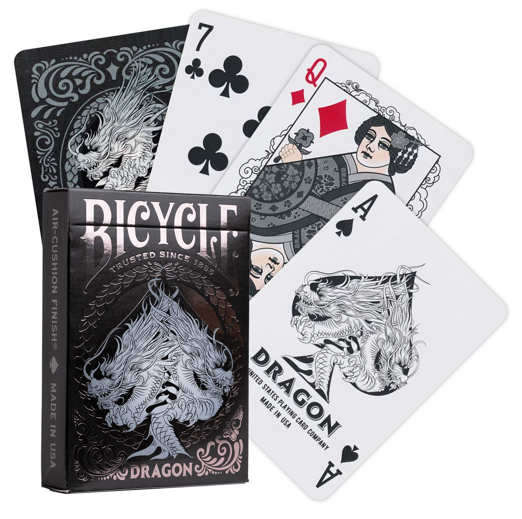 Bicycle Dragon playing cards (Black) Bicycle