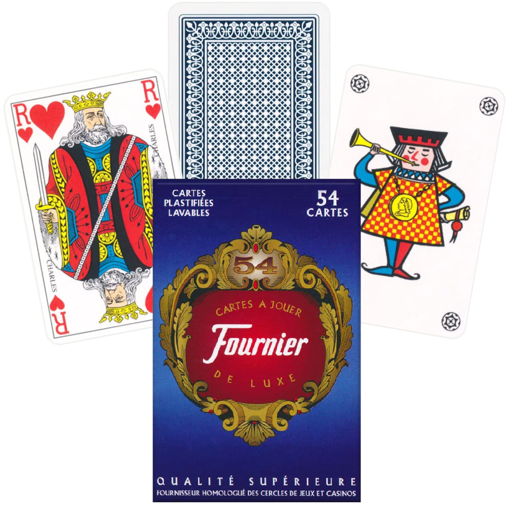 Fournier Bridge De Luxe playing cards deck (blue) Fournier