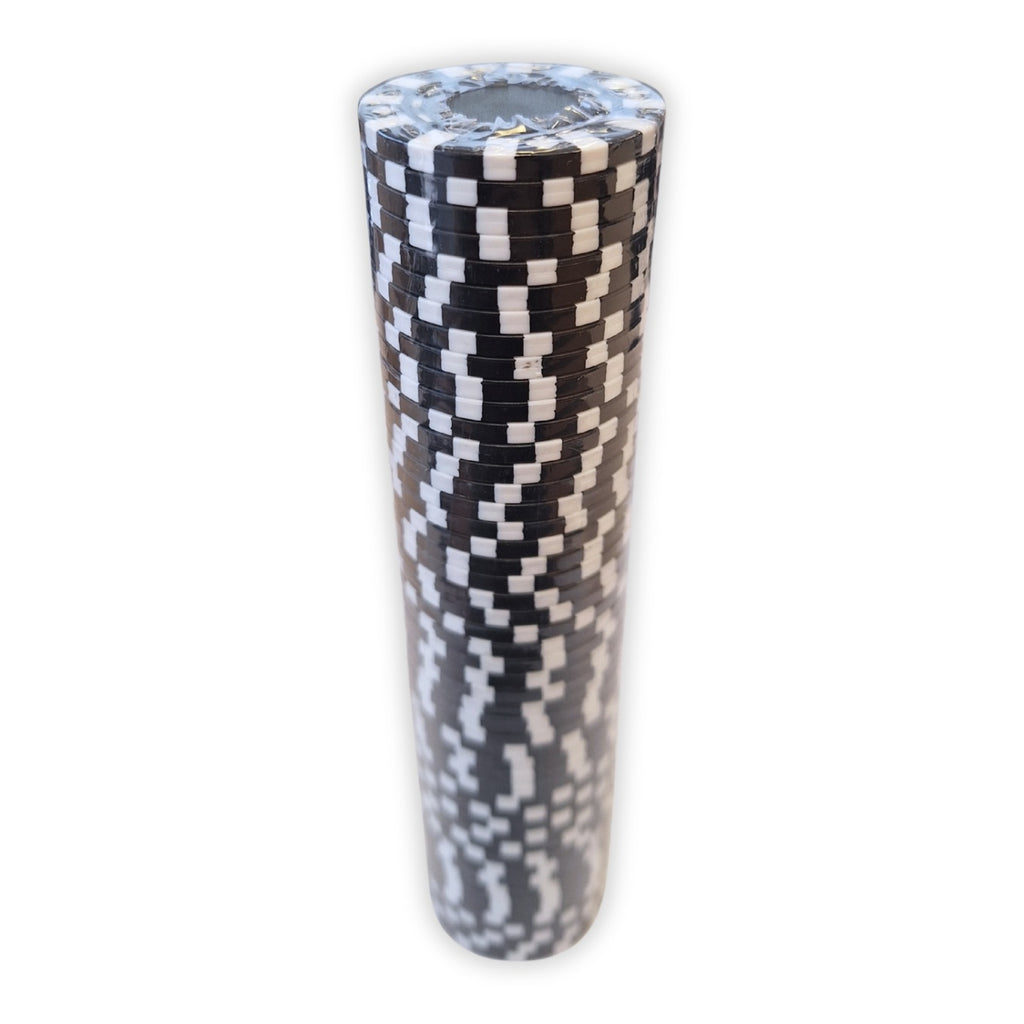 Poker Chips 50 pieces (Black & white) Star Star