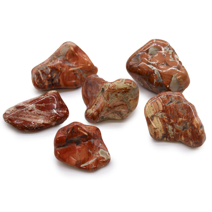 Large African Tumble Stones (6x) - Light Jasper - Brecciated Ancient Wisdom Ancient Wisdom