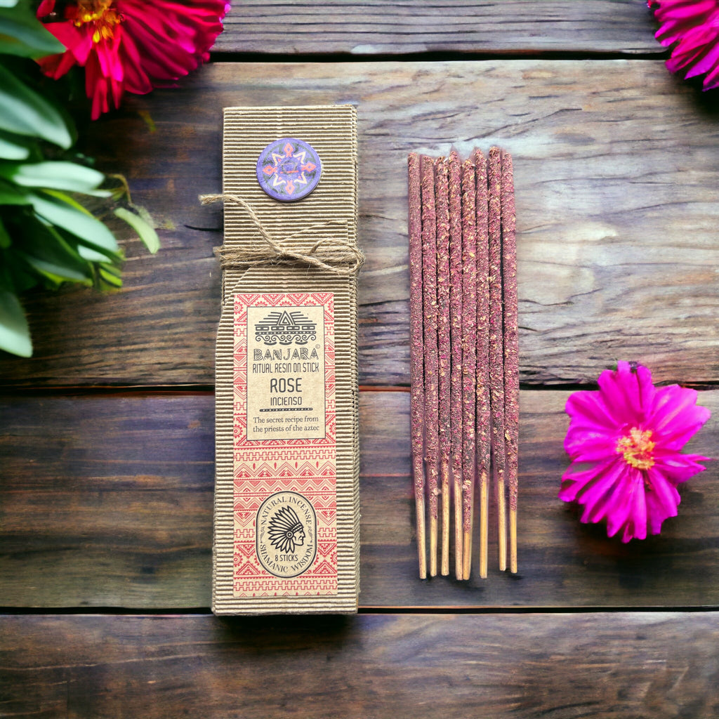 Ritual Resin on Stick Rose Incense Banjara Banjara