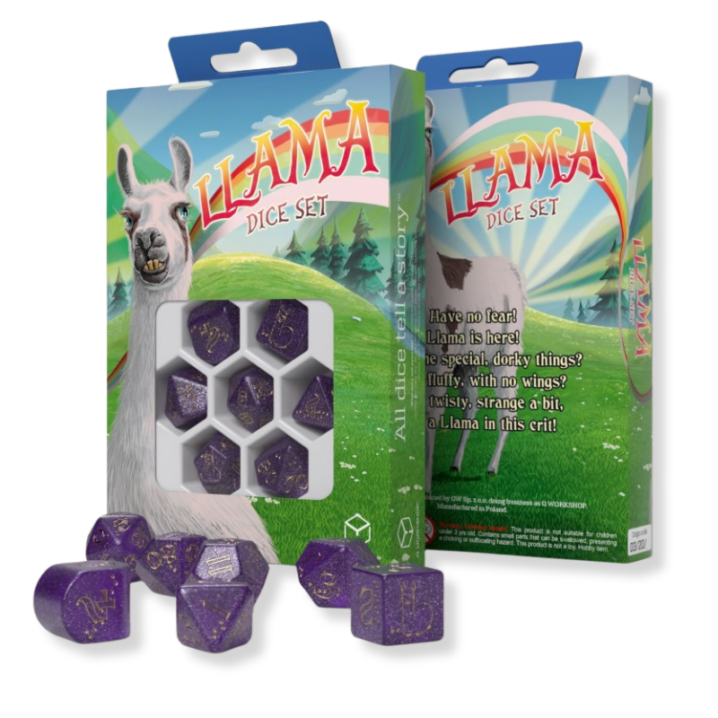 Llama Dice Set: Zippy Q-WORKSHOP Q-Workshop