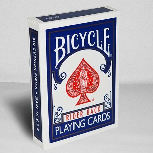 Bicycle Rider Back 808 black seal playing cards blue Bicycle
