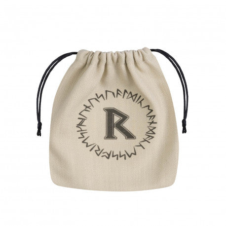 Runic Dice Bag Beige and black Q-Workshop