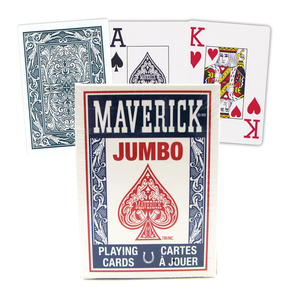 Maverick Jumbo Index playing cards (Blue) Bicycle