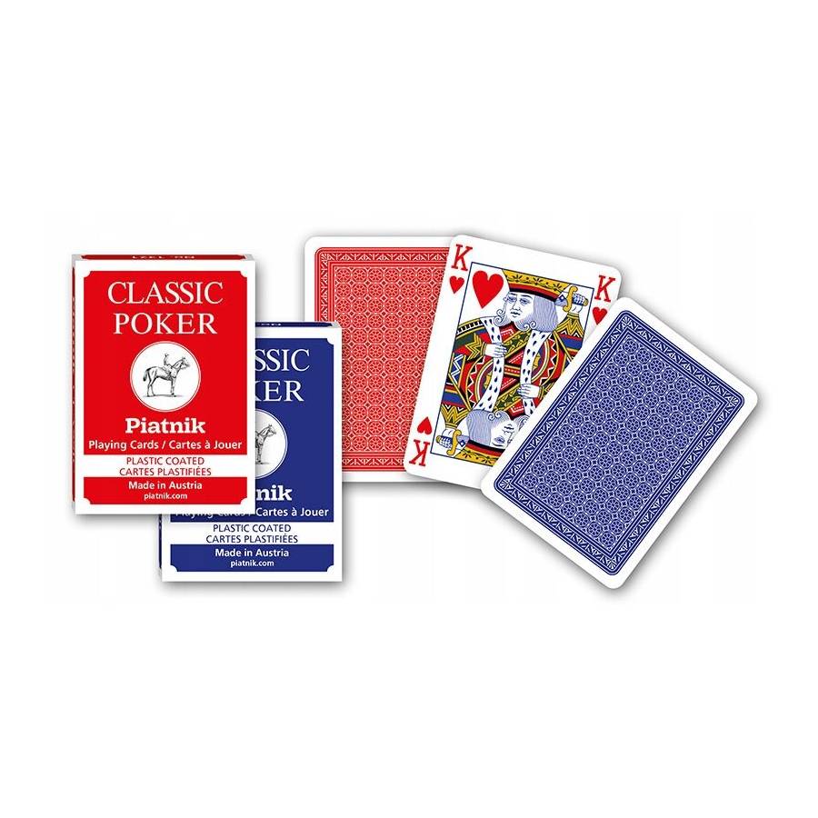 Piatnik Classic 2 Index Poker Card Decks 2 pcs. (red and blue) Piatnik