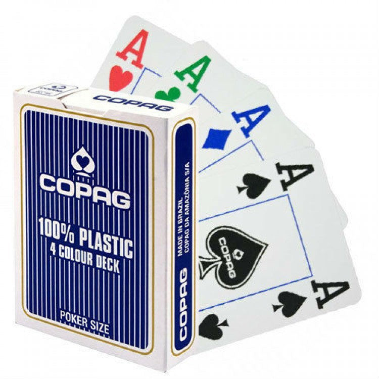 Minor Defect Copag 4 Colour poker cards (Blue) Copag