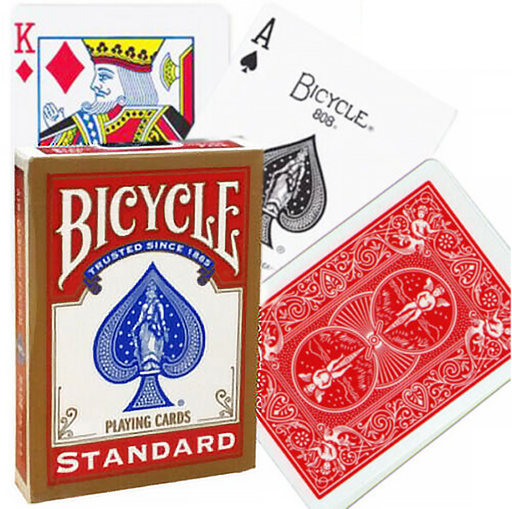 Bicycle Rider Standard poker cards golden frame (Red) Bicycle