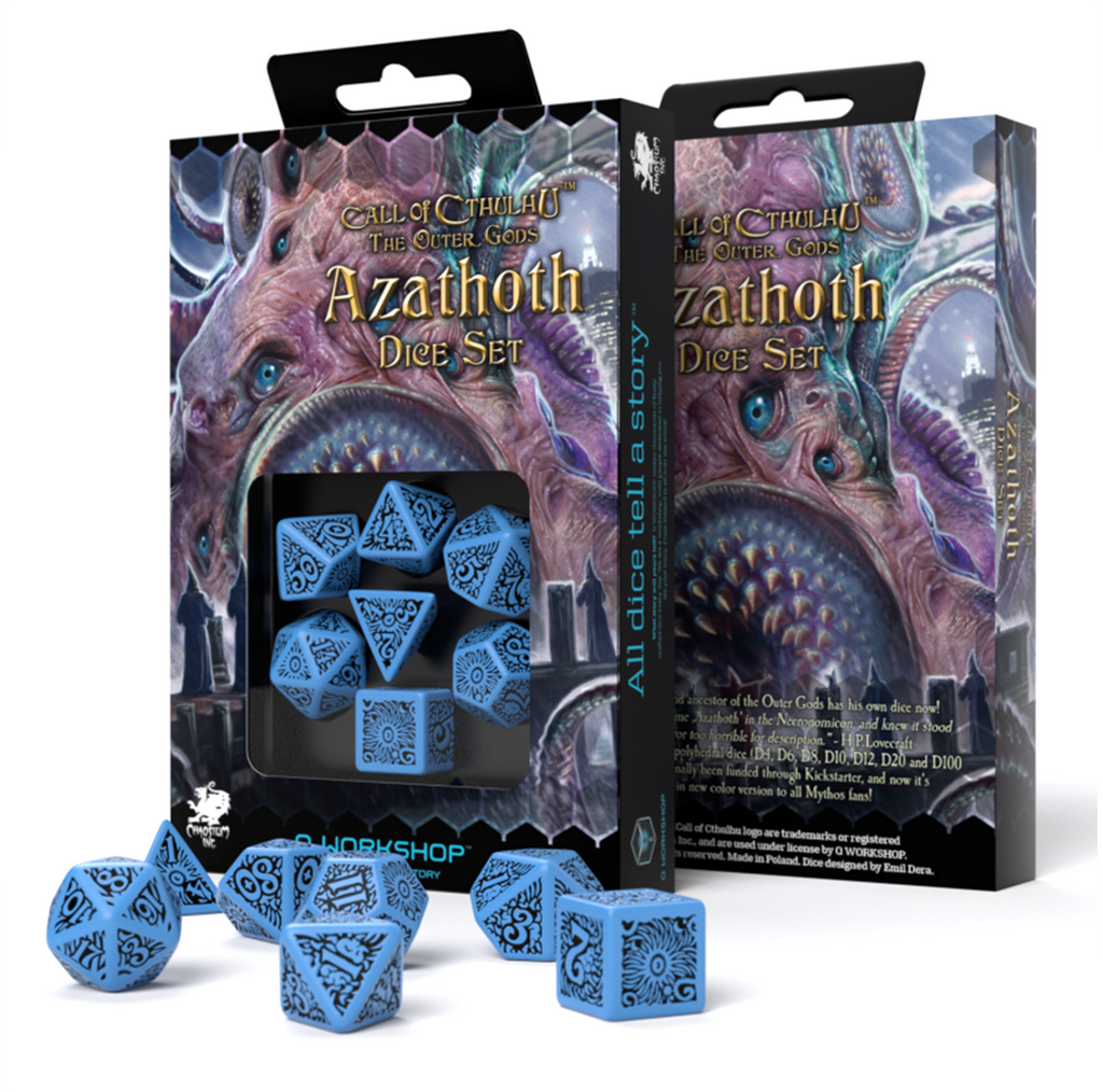 COC The Outer Gods Azathoth Dice Set blue and black Q-Workshop