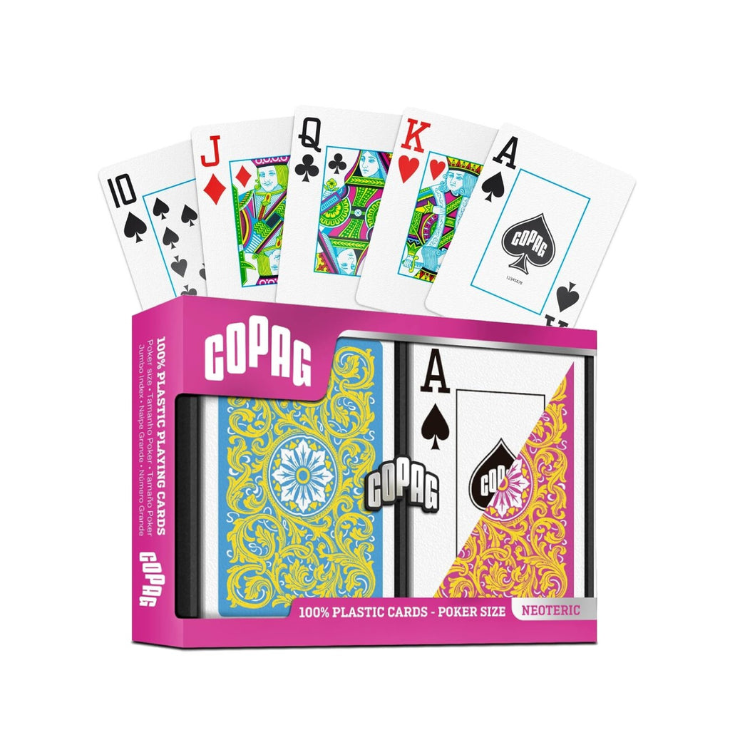 Neoteric Poker Jumbo Index Double Deck (yellow, pink, blue) Copag Copag