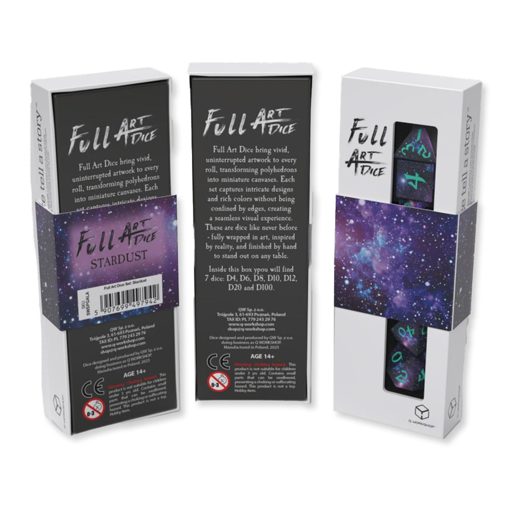 Full Art Dice™ Set: Stardust Q-WORKSHOP Q-Workshop