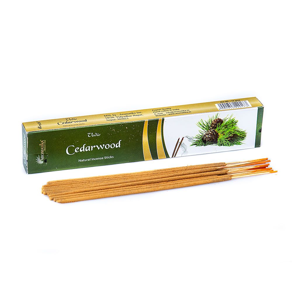 Vedic Cedarwood Natural Incense Sticks Aromatika Aromatika