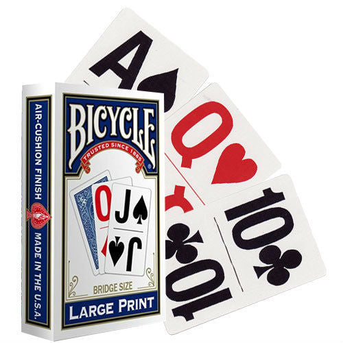 Bicycle Large Print cards (Blue) Bicycle