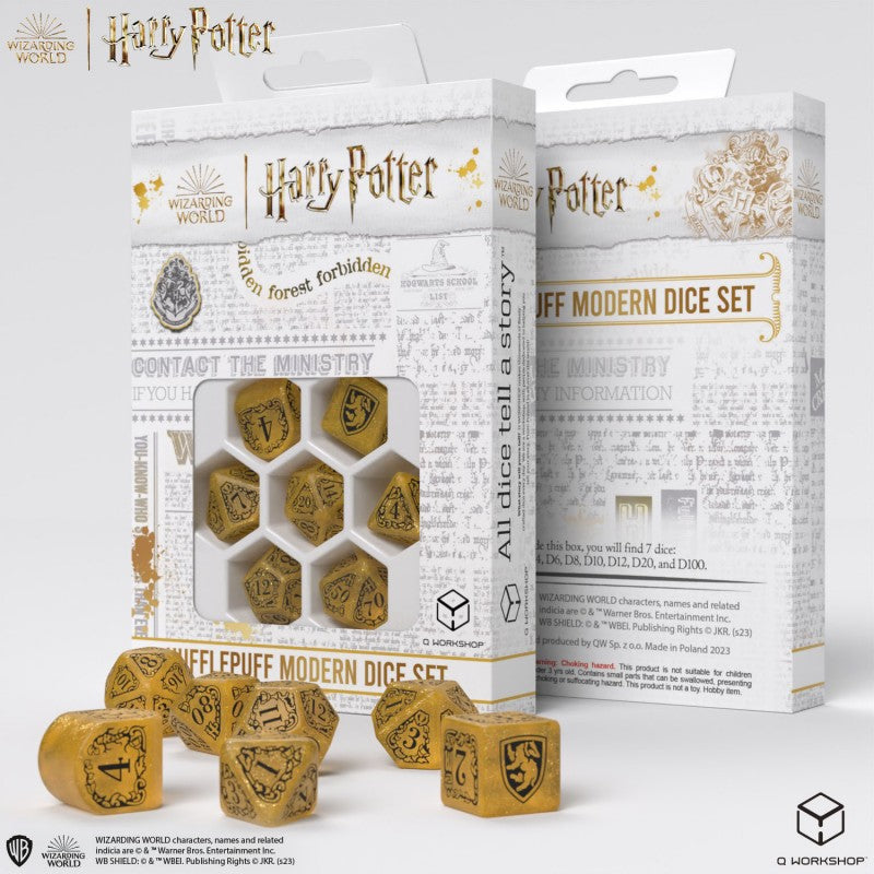 Harry Potter Hufflepuff Modern Dice Set (Yellow) Q-Workshop