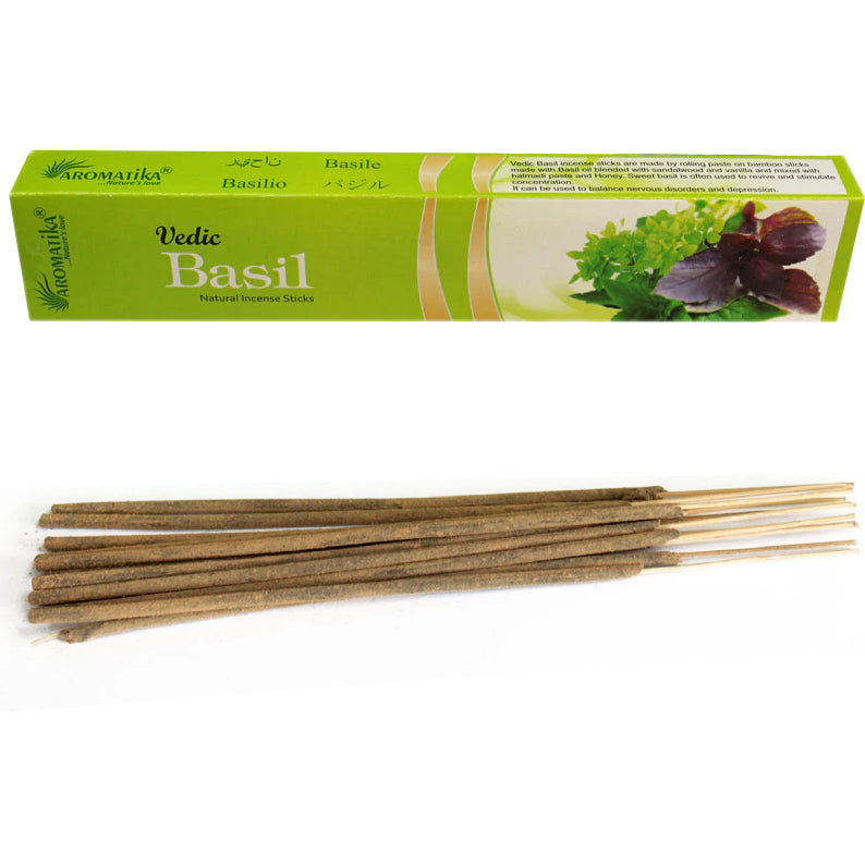 Vedic Basil Natural Incense Sticks Aromatika Aromatika