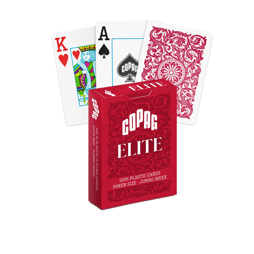 1546 Elite Poker size Jumbo index playing cards (red) Copag Copag