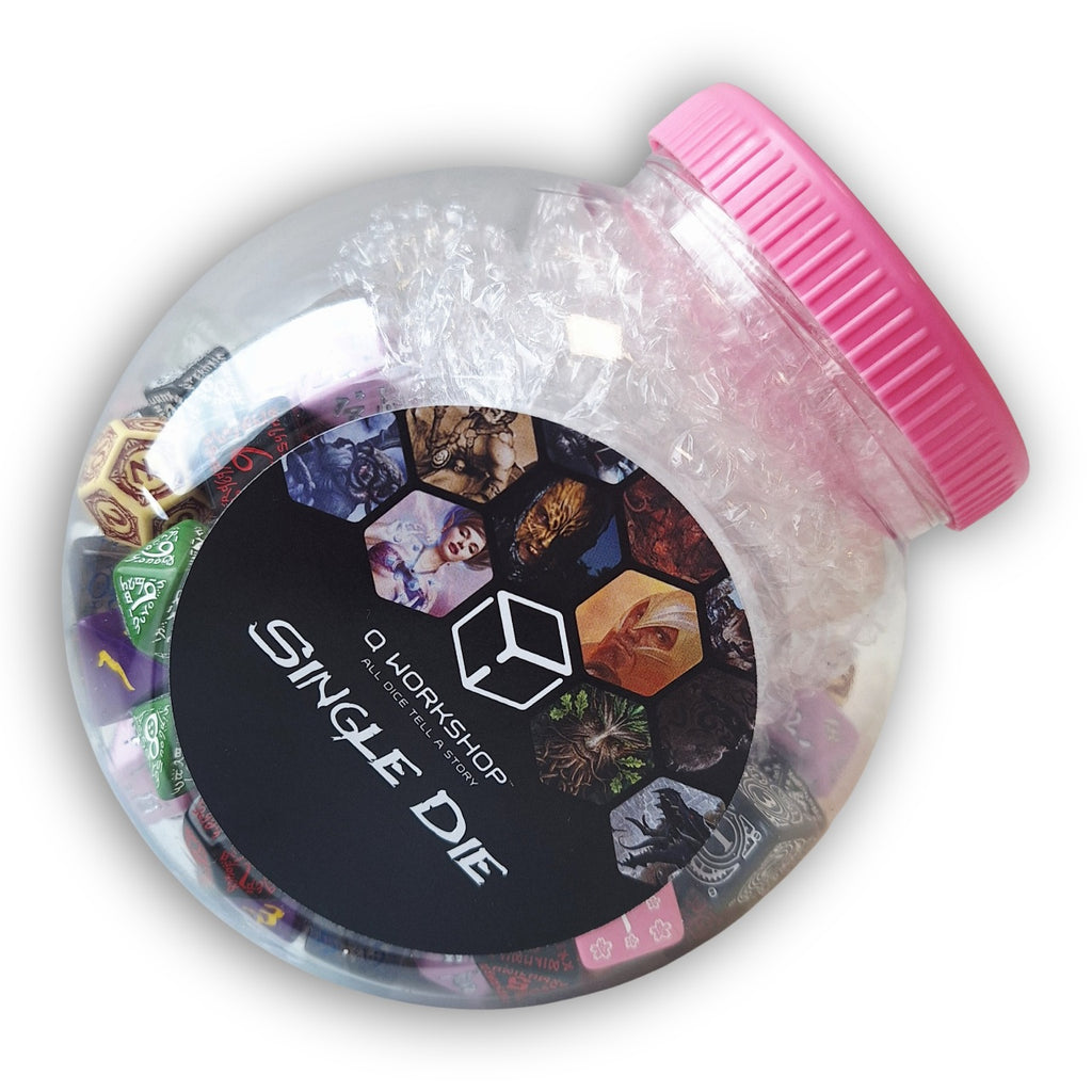 Jar of dice with D4, D6, D8, D10, D12, D20 and D100 150 pcs. Q-workshop Q-Workshop