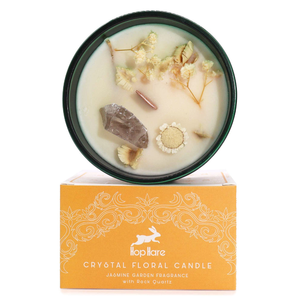 Crystal Floral Candle - The Lion (jasmine garden scent) Hop Hare Hop Hare