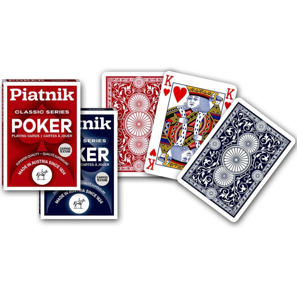Piatnik Classic Series 4 Index Poker Card Decks 2 pcs. (red and blue) Piatnik