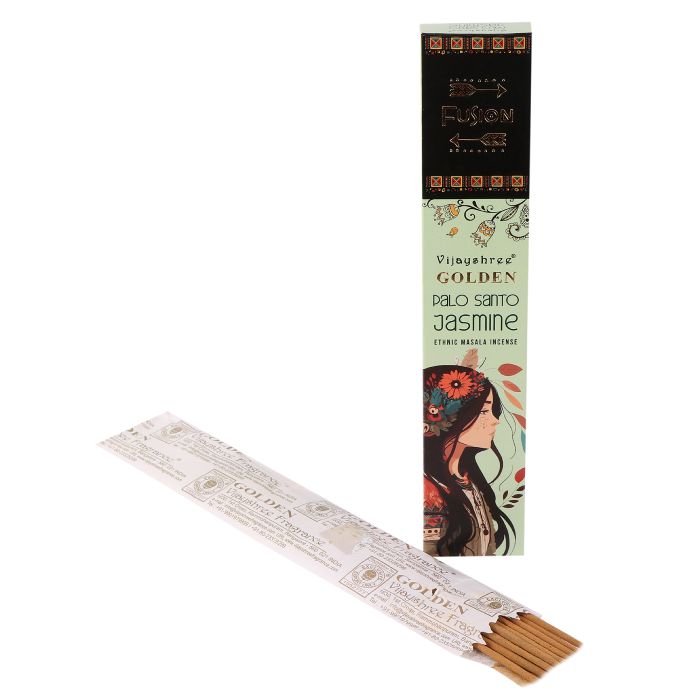 Golden Palo Santo and Jasmine Incense Sticks Ancient Wisdom