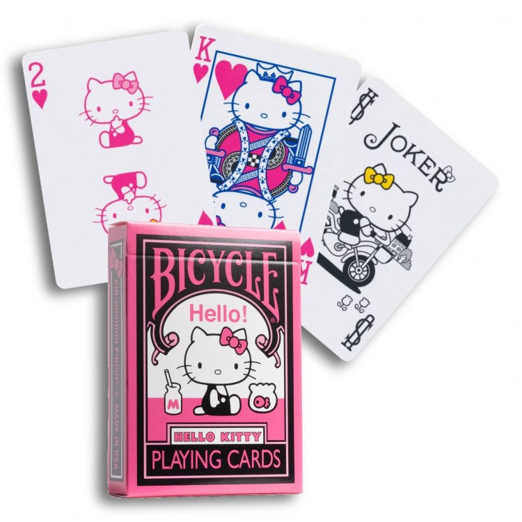 Minor defect Hello Kitty Black & Pink Playing Cards Deck Bicycle Bicycle