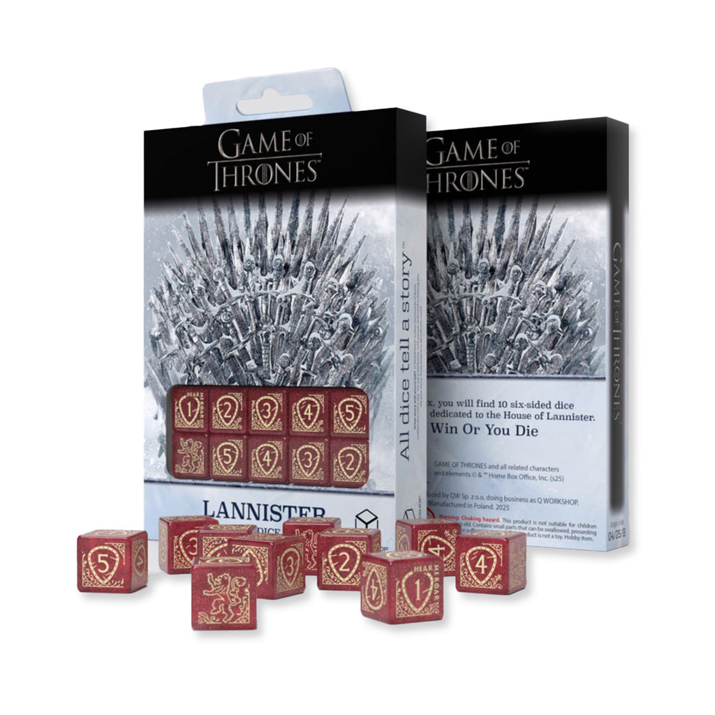 Game of Thrones. Lannister Dice 10xD6 Q-WORKSHOP Q-Workshop