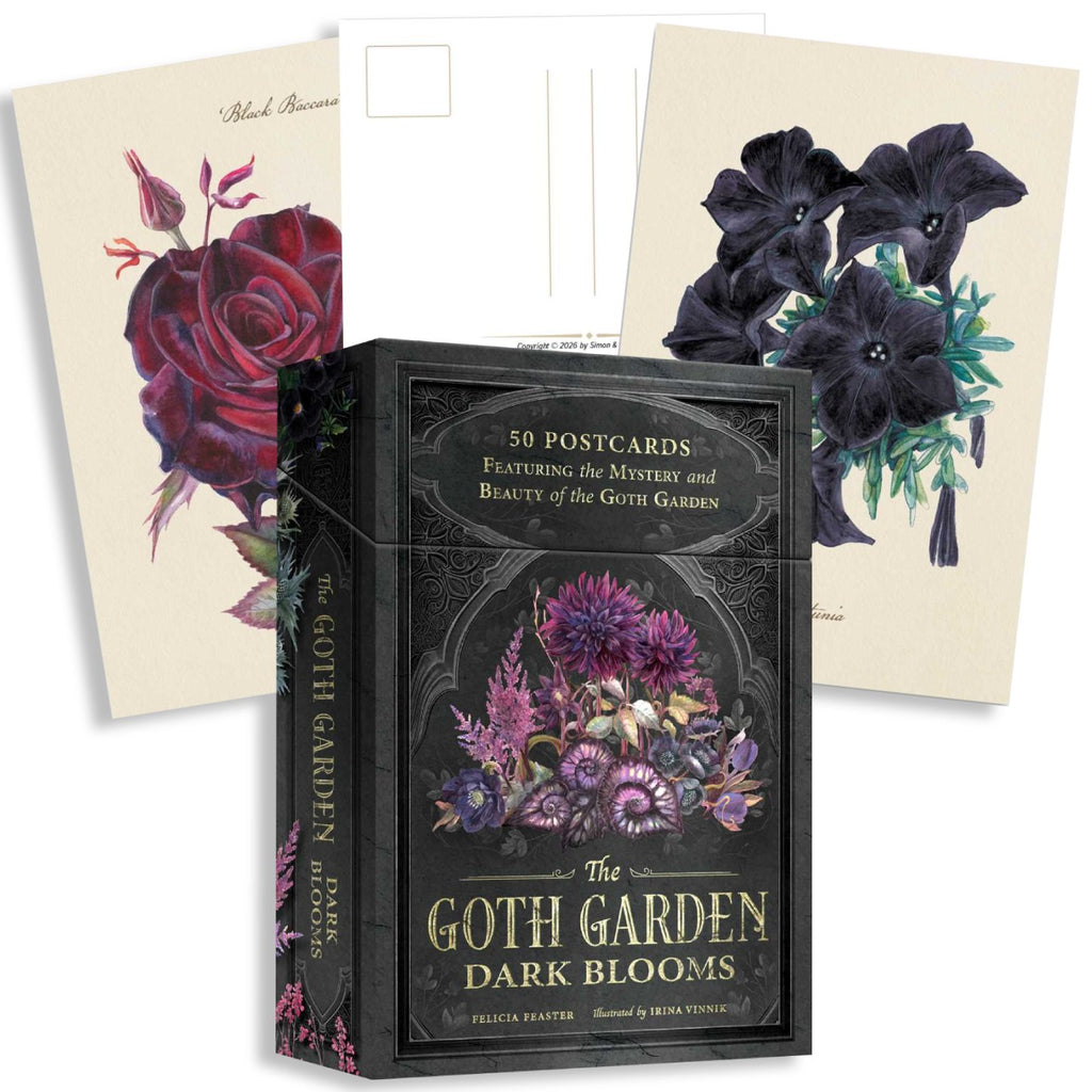 the Goth Garden Dark Blooms Postcards set Adams Media Adams Media