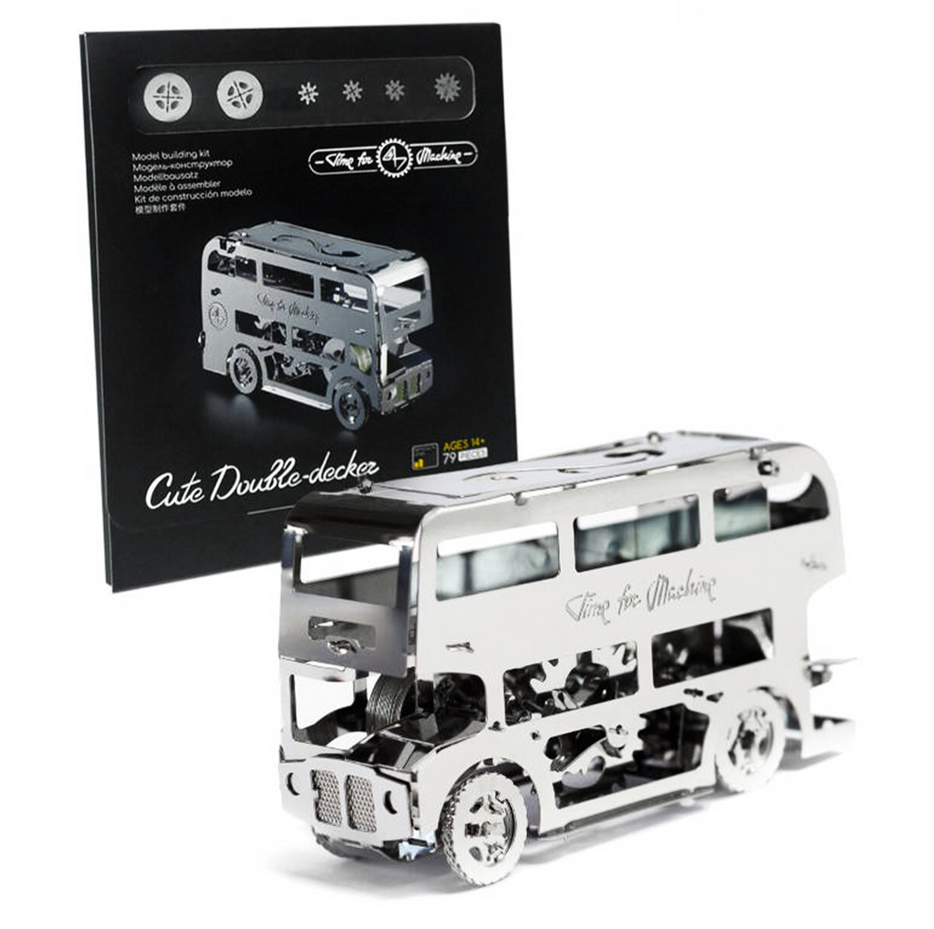 Cute Double-Decker Model Building Kit Time For Machine Time for Machine