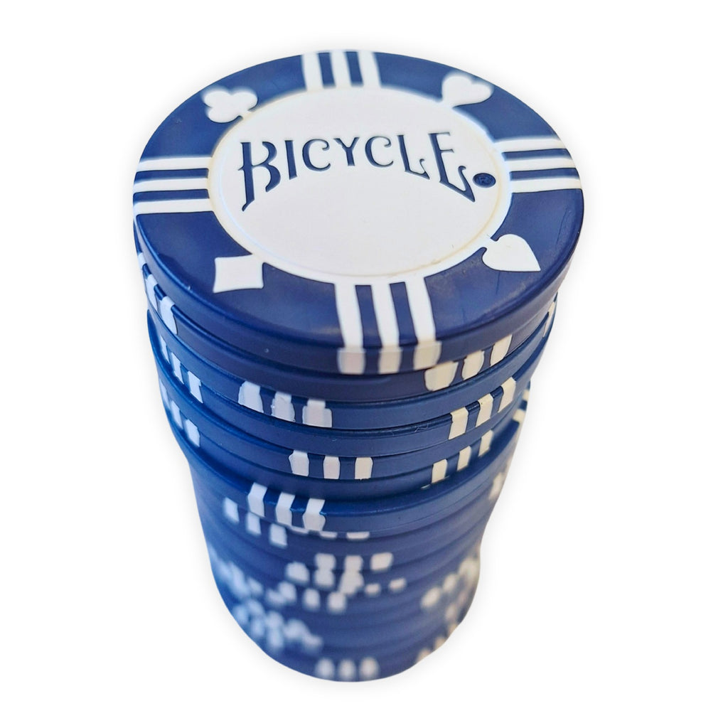 Minor defect Poker Chips 20 pcs. (Blue) Bicycle Bicycle