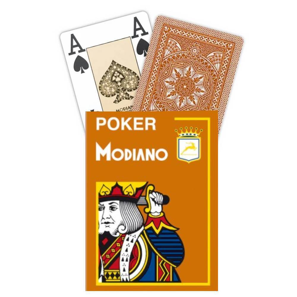 Poker playing cards (orange) Modiano Modiano