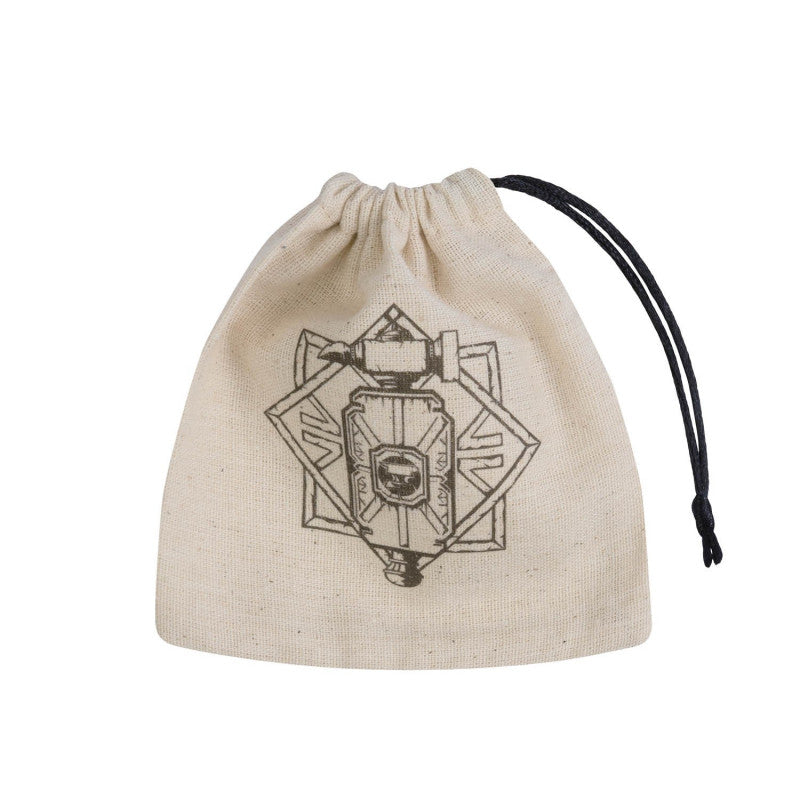 Dwarven Dice Bag Beige and black Q-Workshop