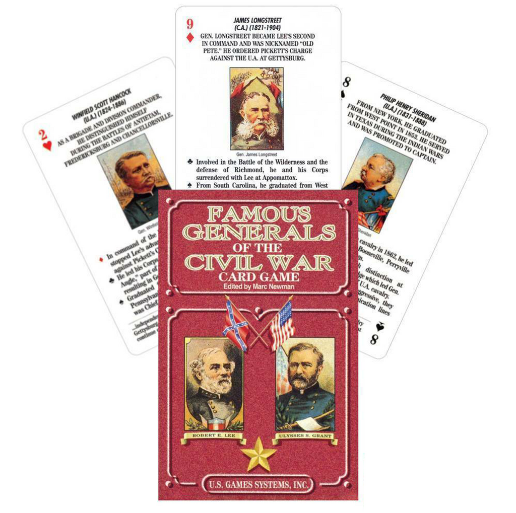 Famous Generals of the Civil War playing card game US Games Systems
