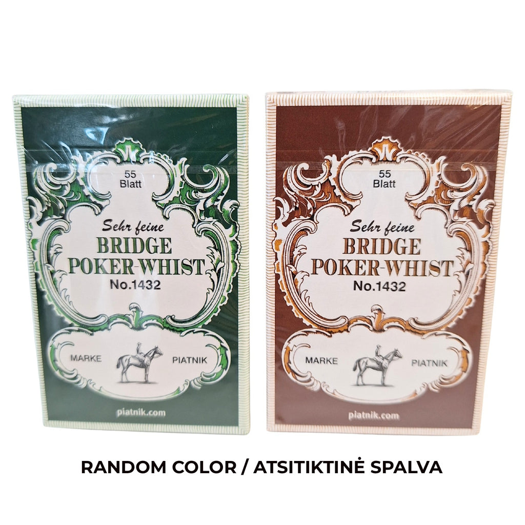 Piatnik Bridge - Poker - Whist Cards Deck 1 pc. (Green or Brown)