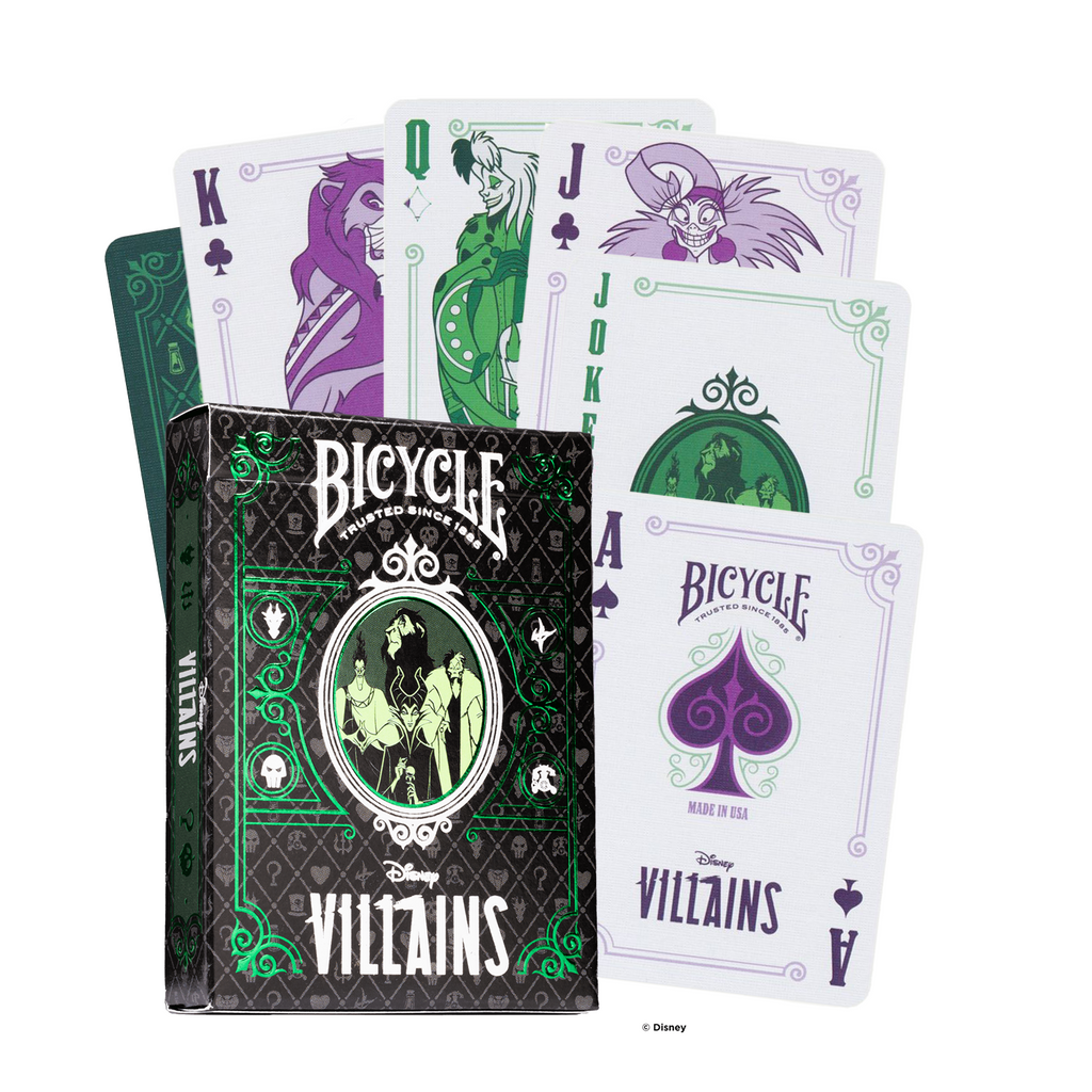 Bicycle Disney Villains Green playing cards Bicycle