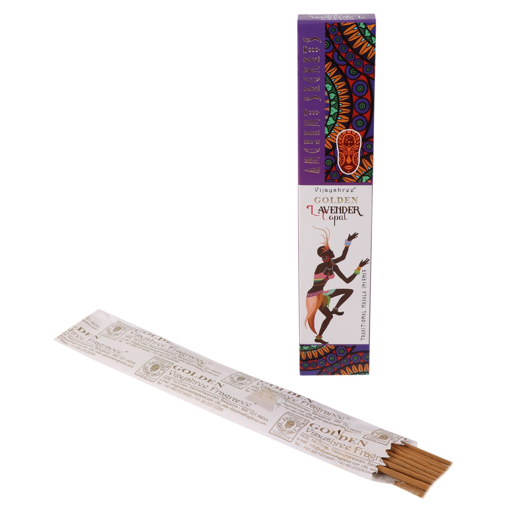 Golden Ancient Series Copal and Lavender Incense Vijayshree Vijayshree