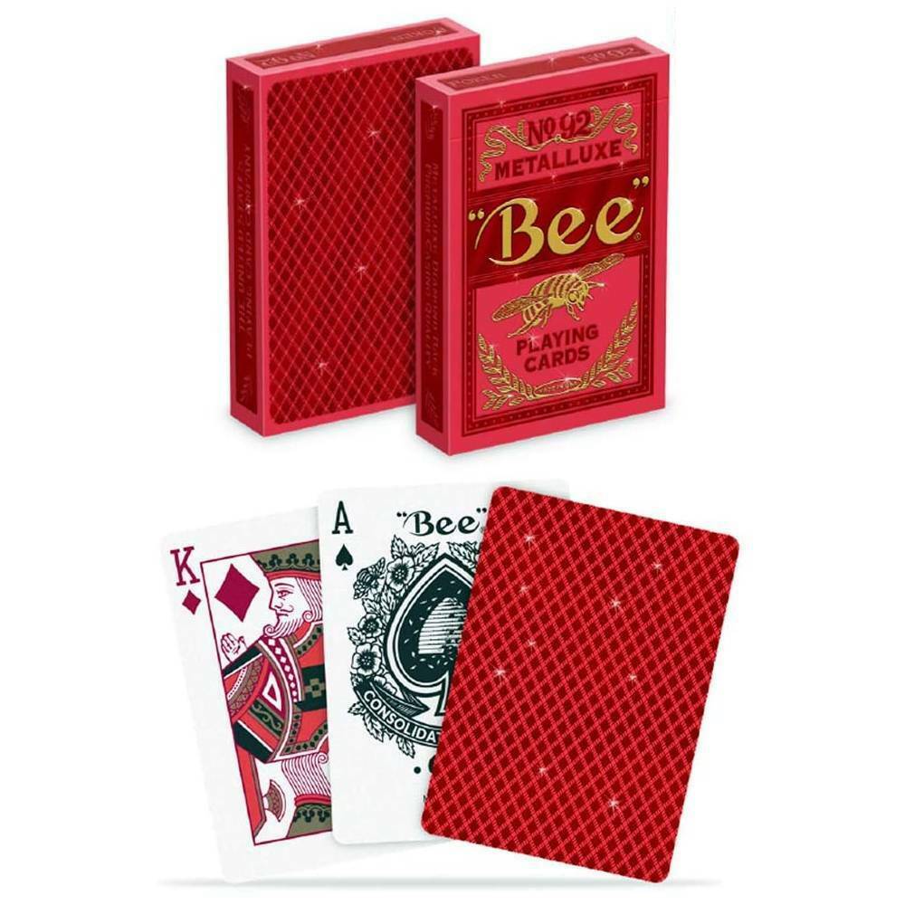 Bicycle Bee Metalluxe Red No92 playing cards Bicycle