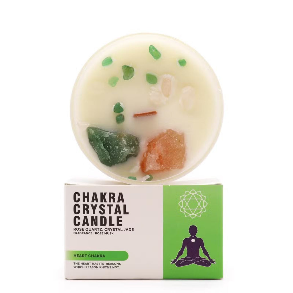 Chakra Crystal Candle - Heart Chakra Ancient Wisdom Ancient Wisdom
