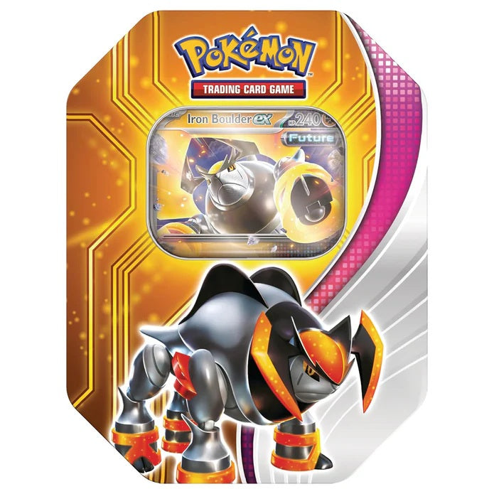 pokemon card game tin Pokémon TCG: Paradox Destinies Ex Tin (Iron Boulder Ex) – CardsHouse