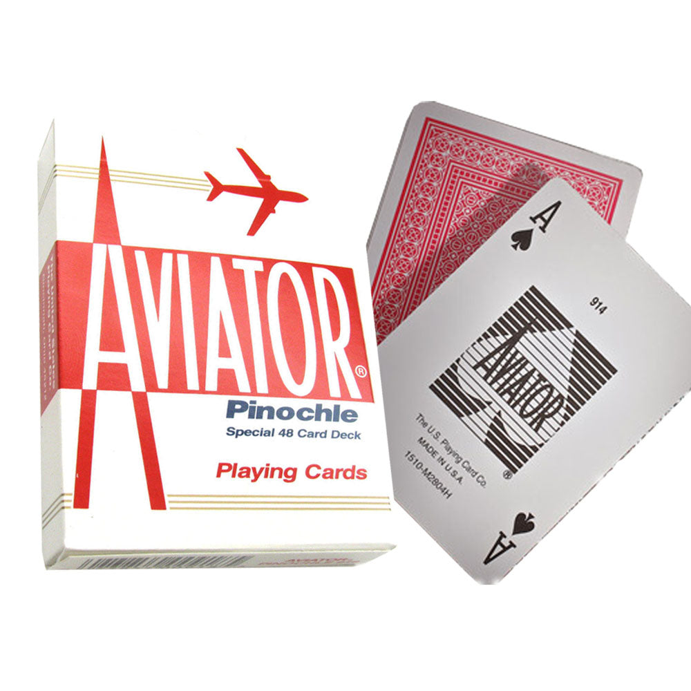 Aviator Pinochle Standard poker cards (Red) Bicycle