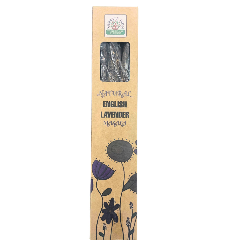 Natural Botanical Masala Incense - English Lavender Namaste India Namaste Inida