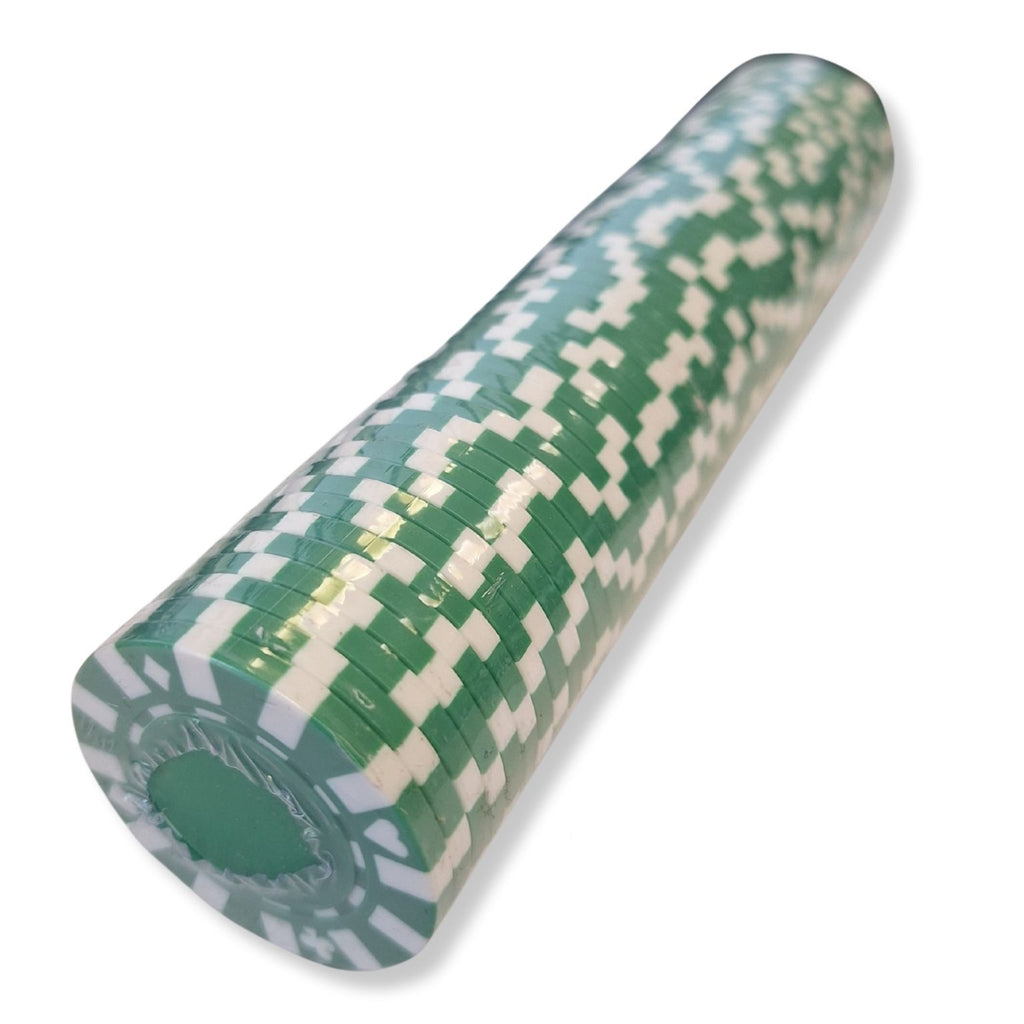 Poker Chips 50 pieces (Green & white) Star Star