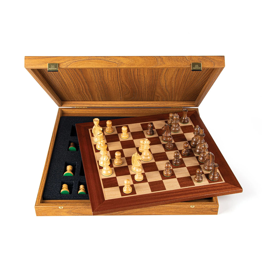 MAHOGANY Chess set 50x50cm Staunton Chessmen Manopoulos Manopoulos