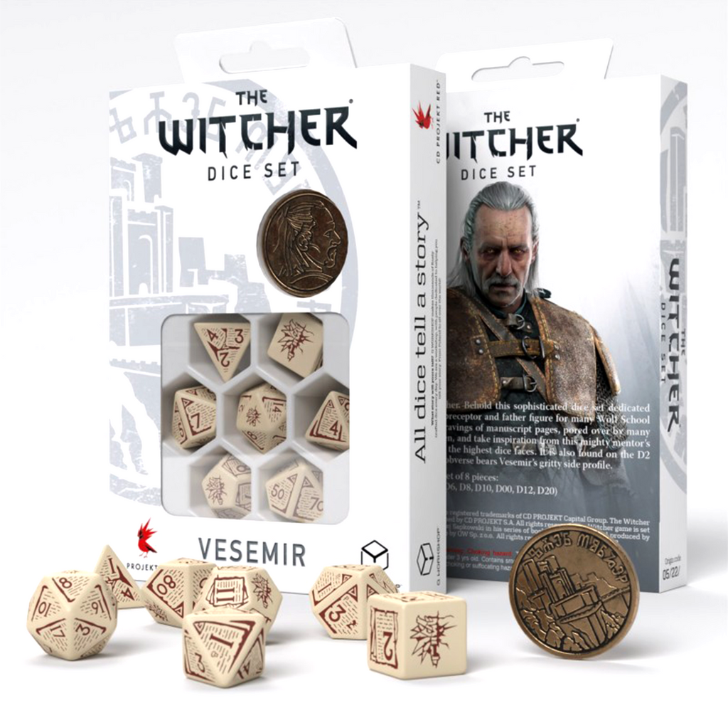 The Witcher Dice Set Vesemir The Old Wolf Q Workshop Q-Workshop
