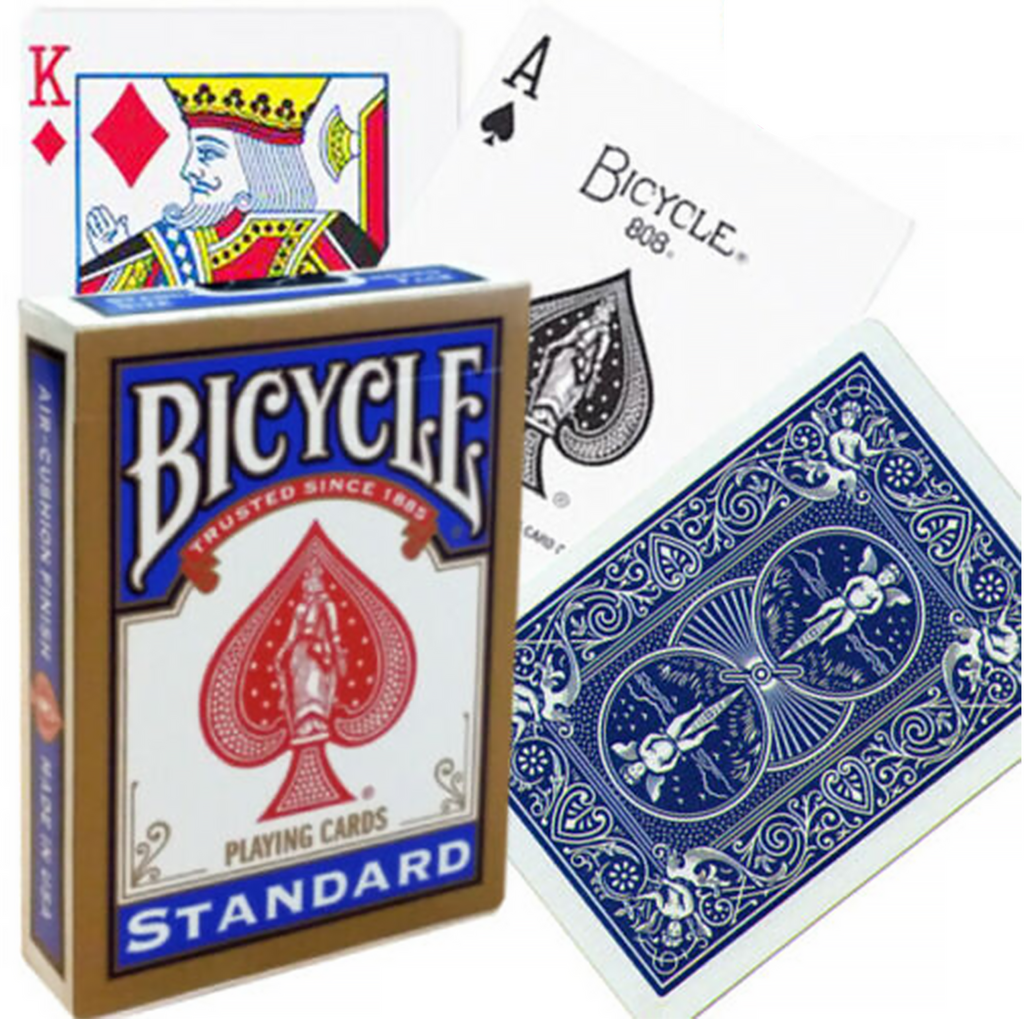 Bicycle Rider Standard poker cards golden frame (Blue) Bicycle