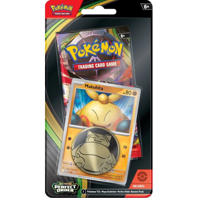 mega evolutions booster box how to verify real Pokémon Mega Evolution Perfect Order Checklane Blister Makuhita – CardsHouse