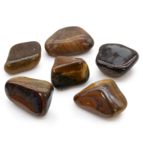 Large African Tumble Stones (6x) -Tigers Eye - Variegated Ancient Wisdom Ancient Wisdom