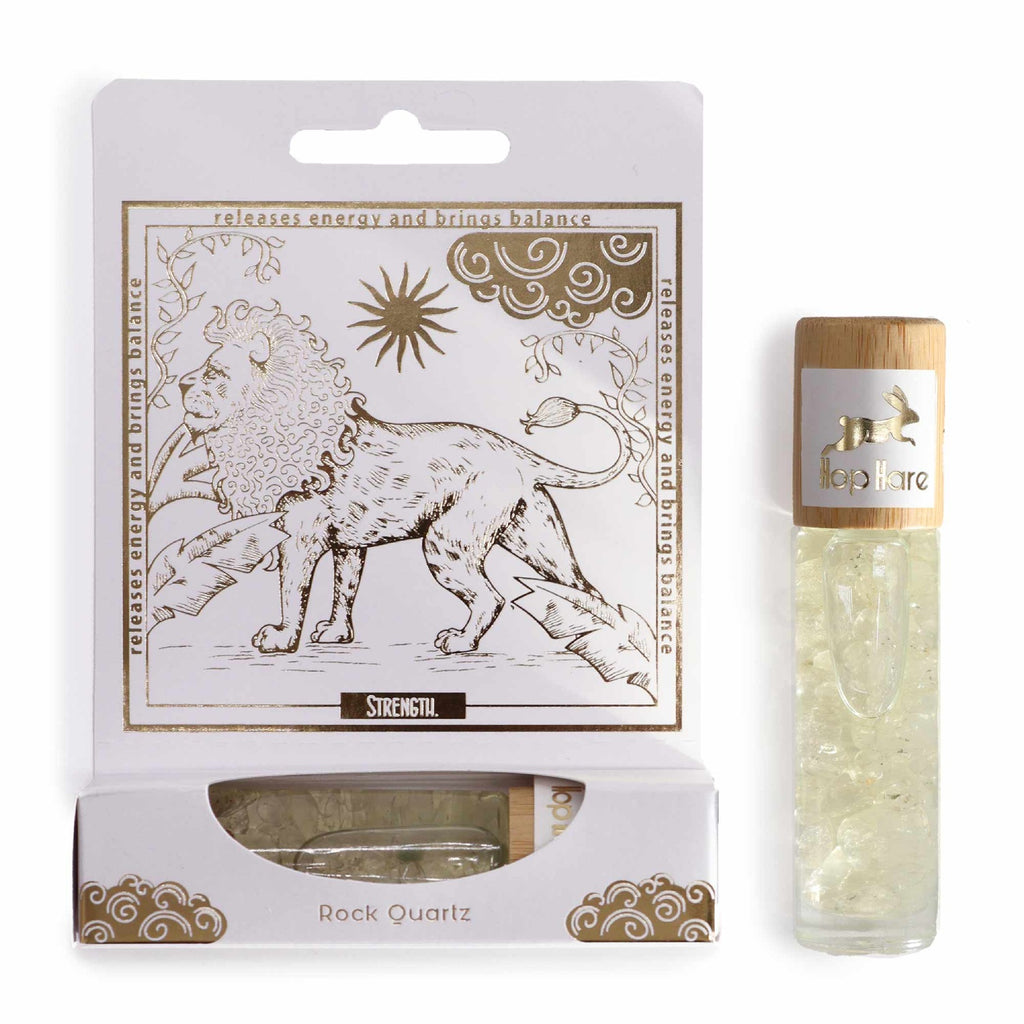 Tarot Roll-On Strength – Rock Quartz with Jasmine & Ylang Ylang Essential Oils Hop Hare Hop Hare