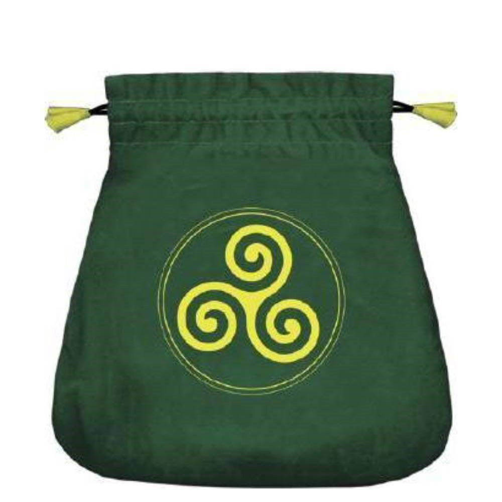 Celtic Triskel Satin Green Bag Cards Lo Scarabeo Lo Scarabeo