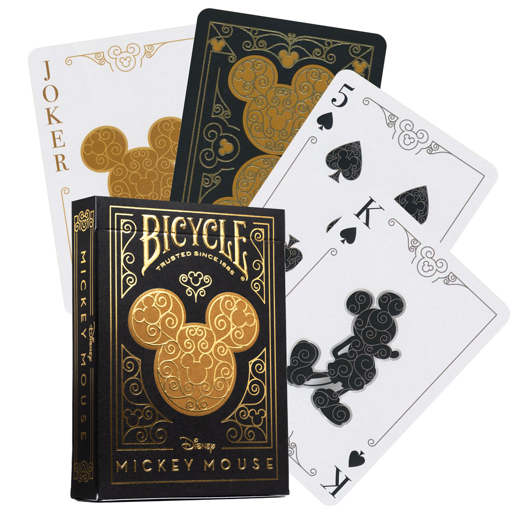 Bicycle Disney Mickey Mouse Black and Gold playing cards Bicycle
