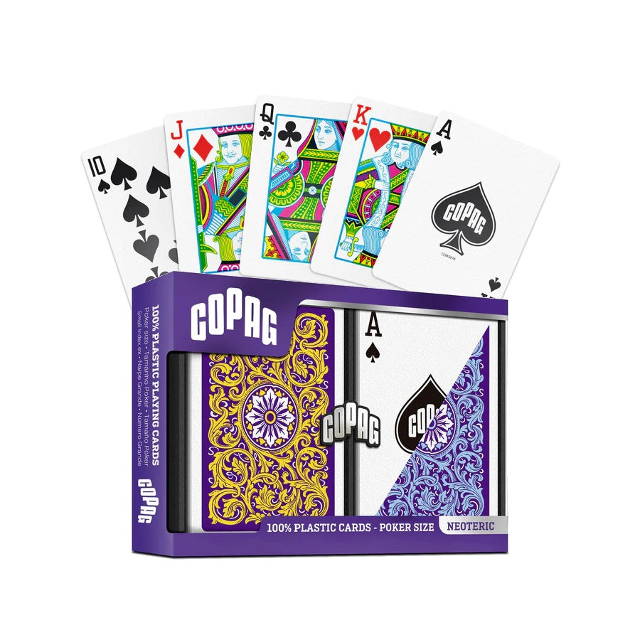 Neoteric Poker Regular Index Double Deck (Violet/Blue/Yellow) Copag Copag